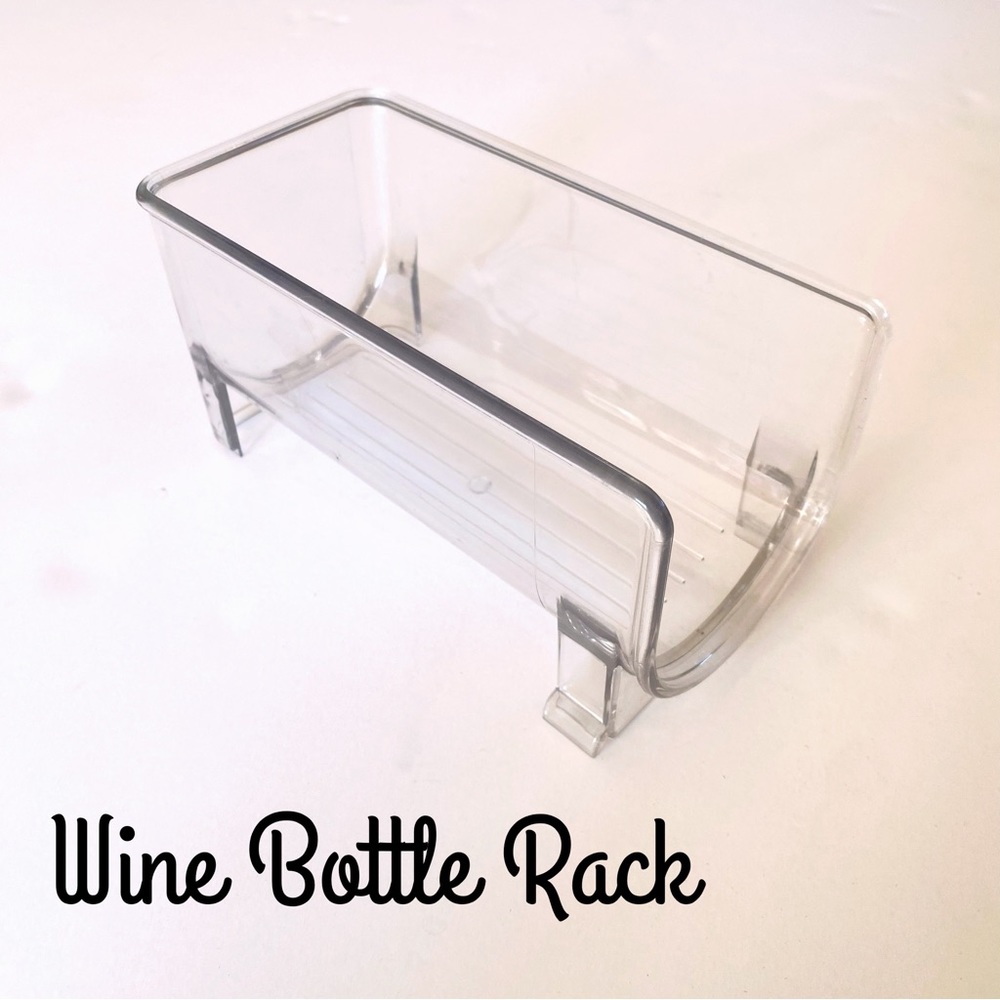 Single Wine Bottle Clear Acrylic Plastic Refrigerator Storage Rack Organizer
